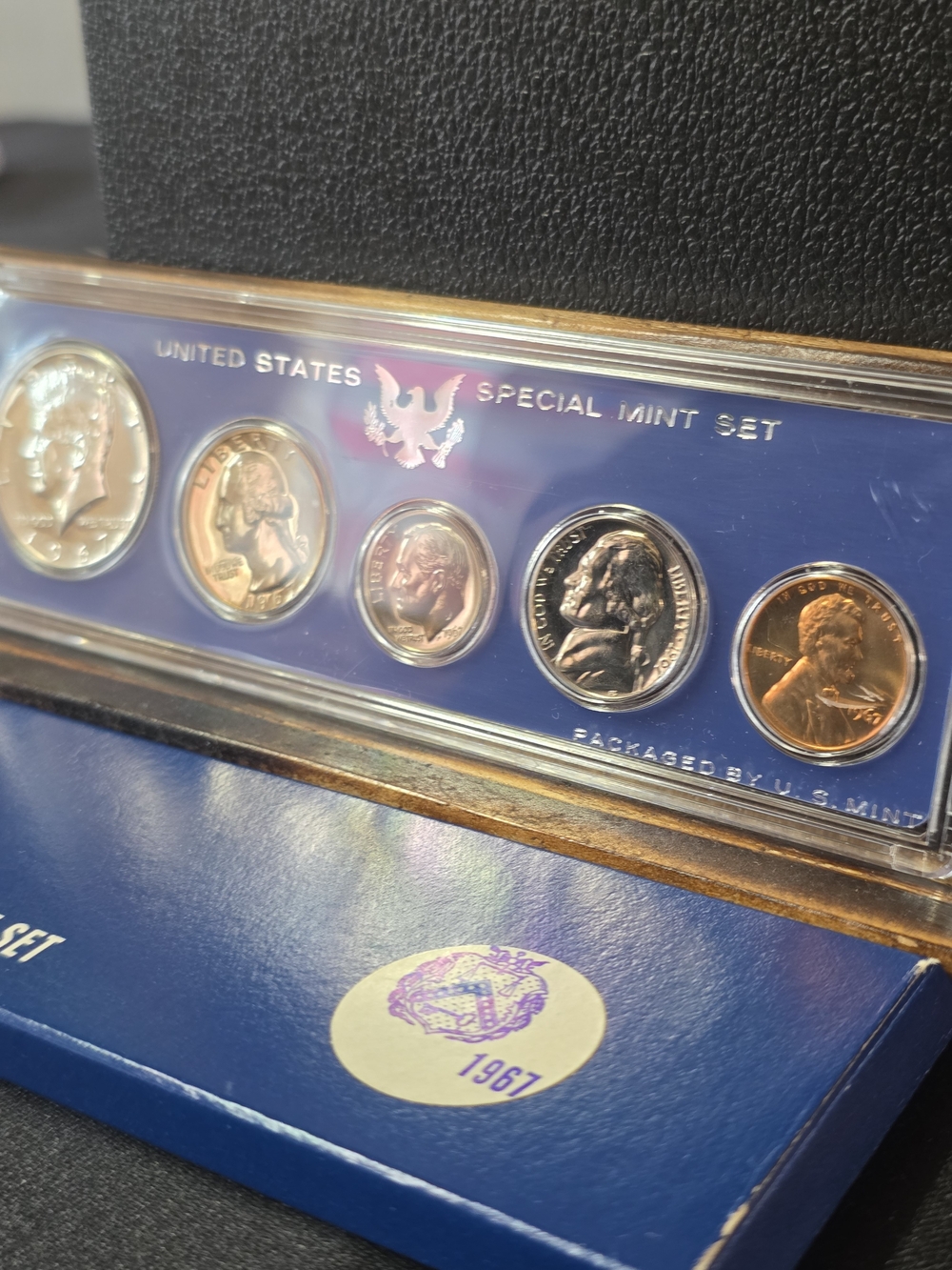 United States Special Mint Set 1967 - Blue Display 40% silver